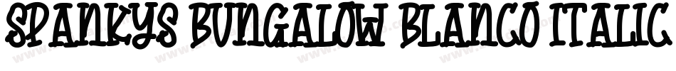 spankys bungalow blanco italico字体转换